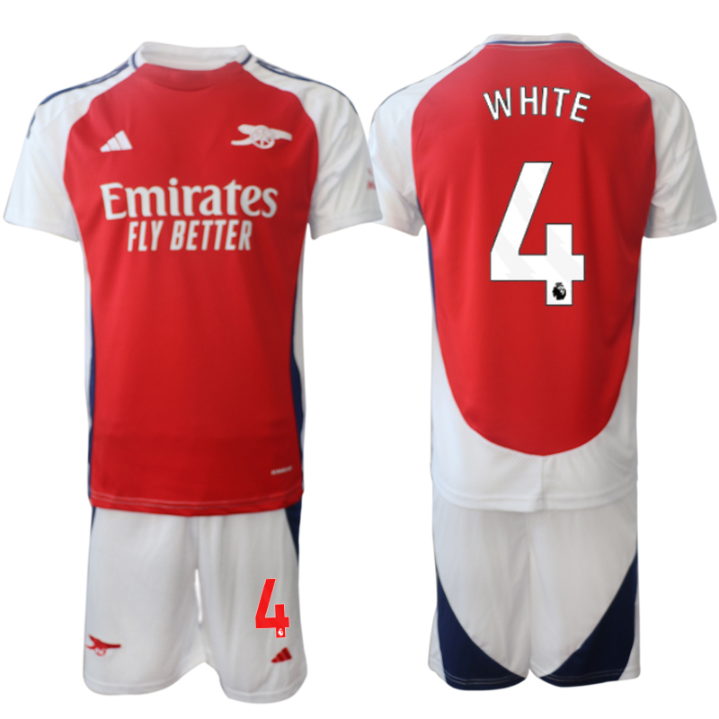 Men 2024-2025 Club Arsenal home Red #4 Soccer Jersey->arsenal jersey->Soccer Club Jersey
